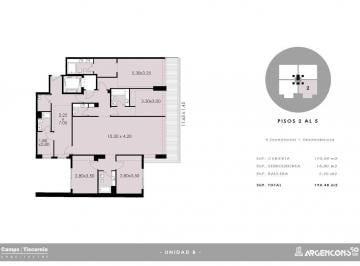 Departamento · 139m² · 4 Ambientes · 2 Cocheras · Exclusivo Departamento de 4 Dorm. con 2 Cocheras y Dependencia en Venta. Quartier Lacroze