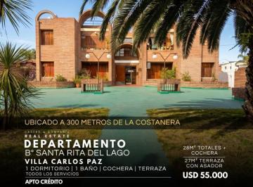 Departamento · 28m² · 3 Ambientes · 1 Cochera · Venta Departamento de 1 Dormitorio en Barrio Santa Rita Villa Carlos Paz