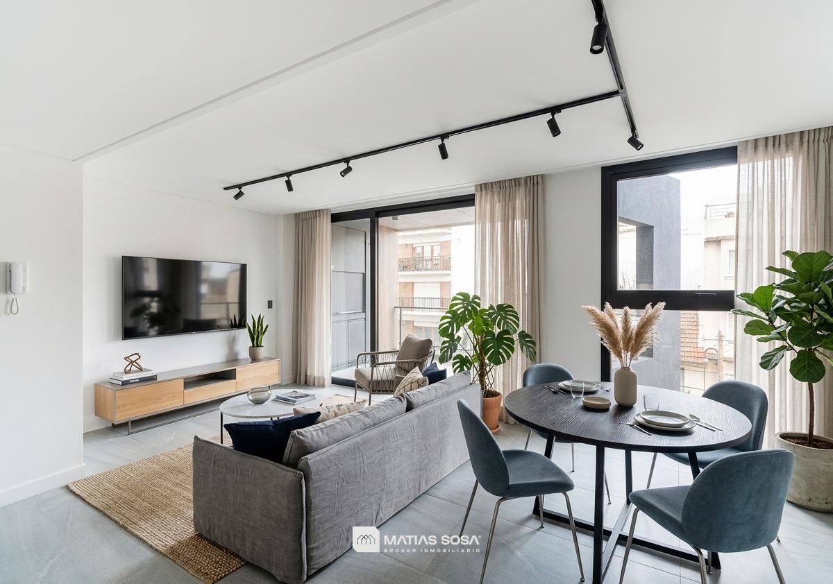 Semipiso 2 amb a estrenar 62m² en Güemes con cochera y parrilla