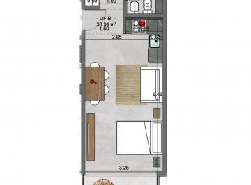 Departamento · 31m² · 1 Ambiente · Vende Mono Amb Pozo