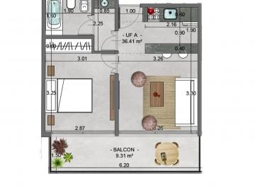Departamento · 37m² · 2 Ambientes · Vende 2 Amb Pozo - Oportunidad - Ortuzar