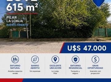 Terreno · 615m² · Venta Lote de 615 m² Pilar