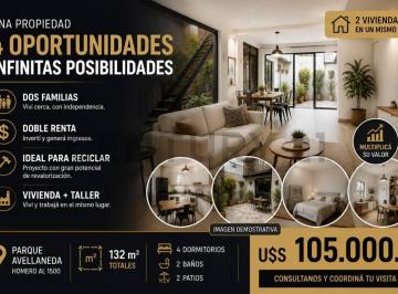 PH · 124m² · 6 Ambientes · Venta Dos PH en un Mismo Lote Ideal Vivienda Multifamiliar. Ideal Renta