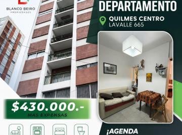 Departamento de 1 ambiente, Quilmes · Alquiler Monoambiente Quilmes Centro - Excelente Ubicación!