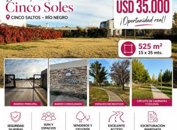 Terreno , Cinco Saltos · Terreno en Venta en Cinco Soles | Usd 35.000¡Nuevo Valor de Oportunidad!