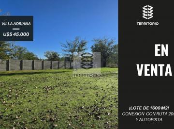 Terreno · 1620m² · Terrenos 1600 m² en Villa Adriana