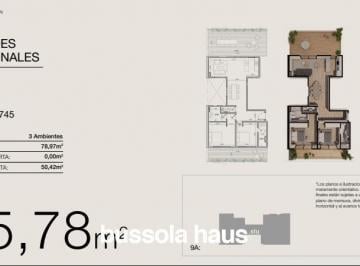 Departamento · 81m² · 3 Ambientes · Departamento 3 Ambientes en Venta en Devoto en Construcción