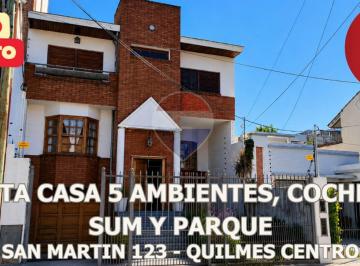 Casa · 297m² · 5 Ambientes · 3 Cocheras · Venta Casa Financiada Apta Credito Quilmes Centro