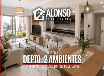 Departamento · 58m² · 2 Ambientes · 1 Cochera · Venta - Departamento 2 Ambientes con Balcón - Lanús Oeste