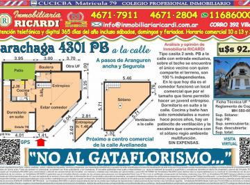 PH · 87m² · 2 Ambientes · No Al Gataflorismo - Tipo Casa Pb Frente Entrada Indep Patio