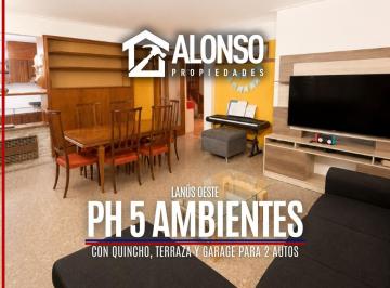 PH · 200m² · 5 Ambientes · 2 Cocheras · Venta - PH 5 Ambientes con Quincho y Garage 2 Autos - Lanús