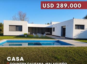Casa · 227m² · 5 Ambientes · 1 Cochera · Casa de 2 Dorm. con Piscina en Venta en Country Causana - Malagueño