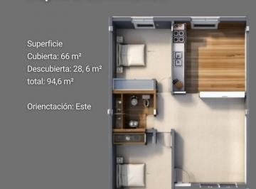 Departamento · 66m² · 3 Ambientes · 1 Cochera · Venta - Depto 2 Dorm. - Loteo Cinco Soles - Plottier, Neuquén