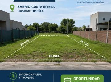 Terreno , Timbúes · Terreno en Venta Barrio Costa Ribera
