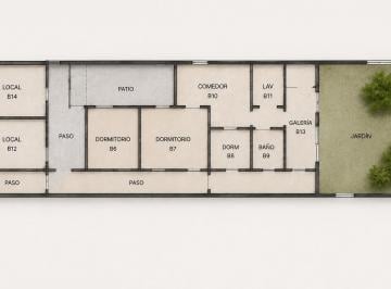 Terreno · 374m² · 4 Ambientes · Terreno con Vivienda Más 2 Locales en Venta, en Munro