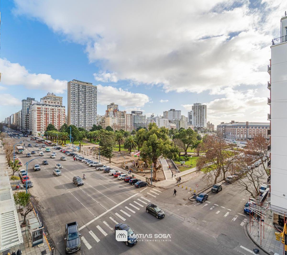 Depto 3 amb, 74m² con balcón al frente – Plaza Colón