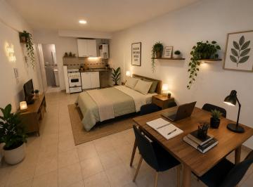 Departamento · 26m² · 1 Ambiente · Alquiler Monoambiente con Balcon Gas Unr / Uai San Juan y Roca Ideal Estudiante