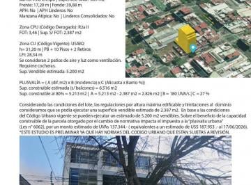 Terreno · 689m² · Terreno en Villa Crespo