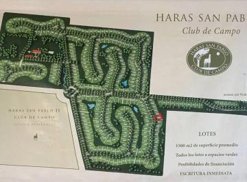 Terreno · 1564m² · Venta Lote Haras San Pablo Gral. Rodriguez