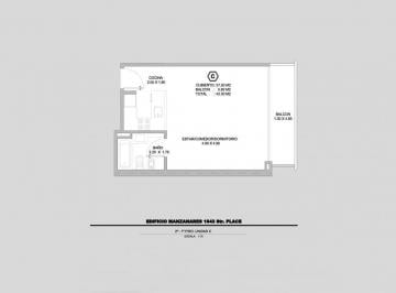 Departamento · 43m² · 1 Ambiente · A Estrenar Mono Imperdible Luz y Sol Balcon
