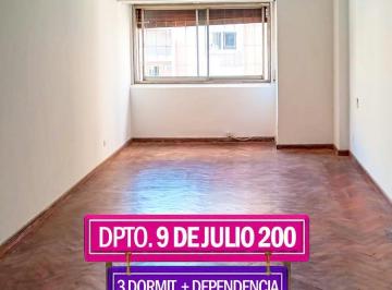 Departamento · 95m² · 3 Dormitorios · Departamento 3 Dorm. y Dependencia con Baño en 9 de Julio Al 200