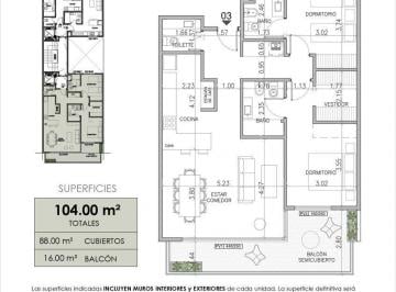 Departamento · 88m² · 3 Ambientes · Depto 3 Ambientes en Venta - Recoleta