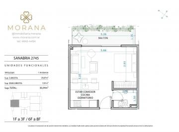 Departamento · 30m² · 1 Ambiente · Departamento en Villa Devoto