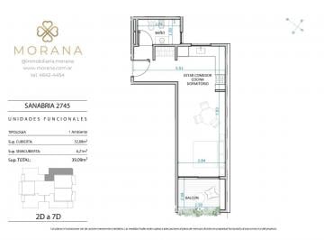 Departamento · 33m² · 1 Ambiente · Departamento en Villa Devoto