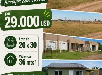 Terreno de 1 ambiente, San Vicente · Casa + Lote en Arroyos San Vicente | Lote 20x30 | Usd 29.000