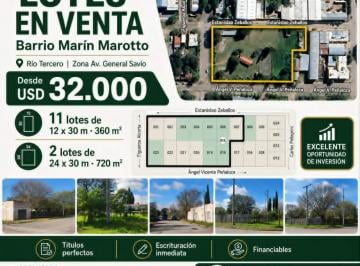 Terreno , Río Tercero · Lotes Venta B° Marin Marotto