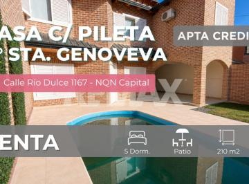 Casa · 210m² · 8 Ambientes · 2 Cocheras · Venta Casa 5 Dorm. C/ Pileta B° Santa Genova