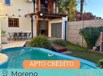 Casa · 180m² · 4 Ambientes · 3 Cocheras · Casa en Venta en Moreno Centro con Pileta y Amplios Espacios