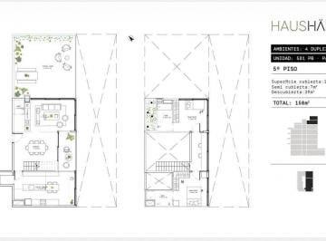 Departamento · 112m² · 4 Ambientes · Hermoso Duplex de 4 Ambientes a Estrenar