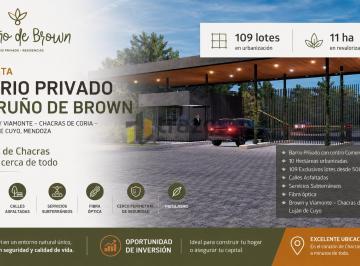 Terreno , Chacras de Coria · Lotes en Terruño de Brown | Barrio Privado – Chacras de Coria