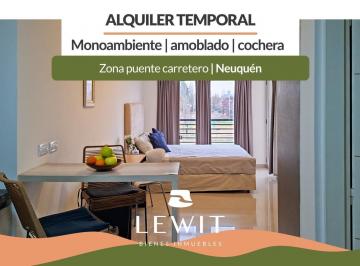 Departamento · 35m² · 1 Ambiente · Alquiler Monoambiente Amoblado | Cochera | Temporal