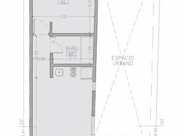 Departamento · 37m² · 2 Ambientes · Departamento Venta 2 Ambientes 40 m Caballito