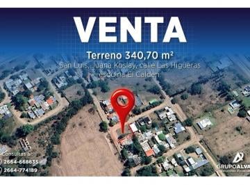 Terreno · 340m² · Venta. Terreno 340,70. San Luis, Juana Koslay, Calle Las Higueras