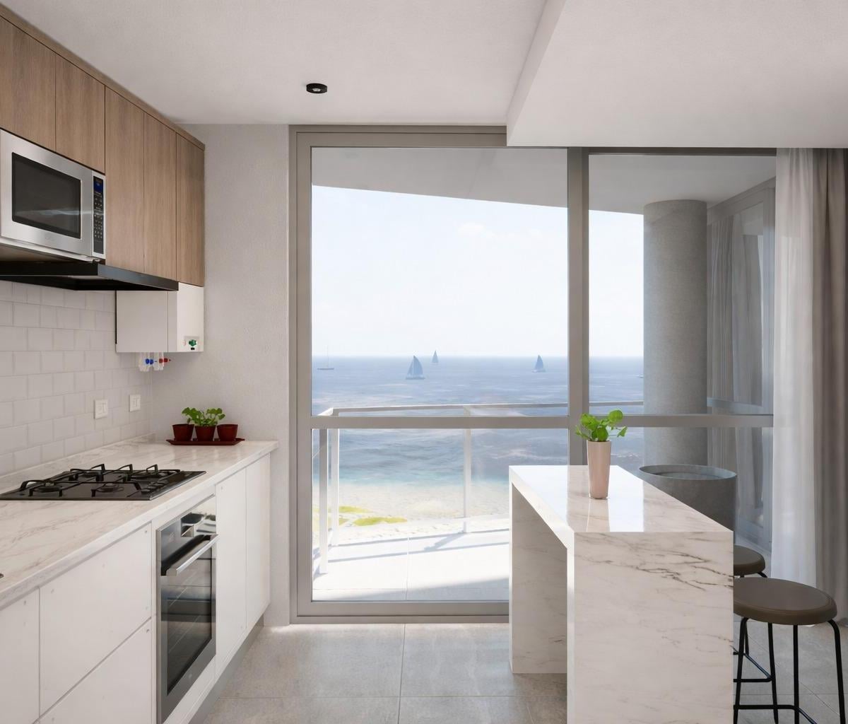 Departamento de 2 ambientes Frente al mar entrega en 2029