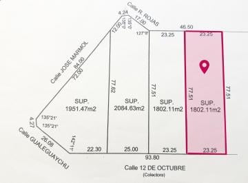 Terreno · 1802m² · Terreno de 1.802 m² en Venta - Pilar