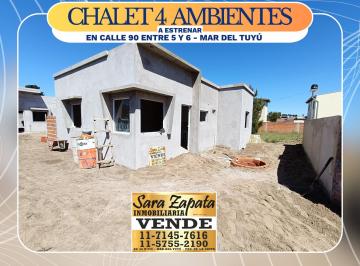 Casa de 4 ambientes, Mar del Tuyú · Chalet Semi Independiente 3 Dorm. 4 Ambientes a Estrenar Vende Sara Zapata Inmobiliaria