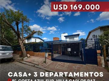 Casa · 261m² · 11 Ambientes · Venta Casa con 3 Departamentos en Barrio Residencial Costa Azul Sur, Villa Carlos Paz