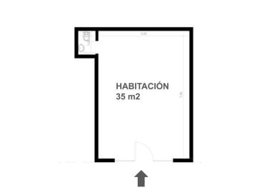 Departamento · 35m² · 1 Ambiente · Habitacion con Baño en Alquiler San Isidro Sin Garantia