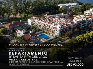 Departamento · 90m² · 4 Ambientes · 1 Cochera · Venta Departamento Tríplex de 2 Dorm. Cochera y Pileta en Barrio Santa Rita – Villa Carlos Paz
