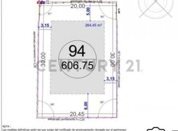Terreno · 607m² · Venta Lote en Arenas Chico de 607 m²