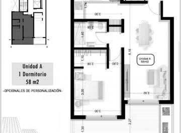 Departamento · 39m² · 2 Ambientes · Departamento en La Plata