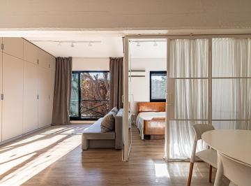 Bodega-Galpón · 46m² · 1 Ambiente · 1 Cochera · Alquiler I Nuñez | Monoambiente Dividido I Cochera Fija Cubierta I Reciclado | Luz