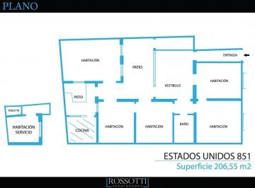 PH · 171m² · 5 Ambientes · Gran PH en Planta Baja - Apto Profesional - 220 m² - Entrada Indepte. - a Reciclar
