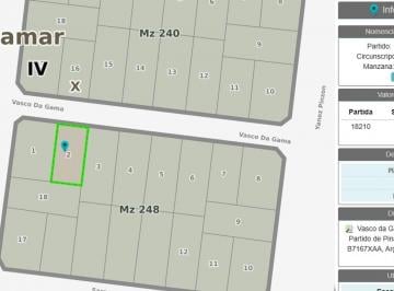 Terreno · 412m² · Lote en Venta Valeria del Mar