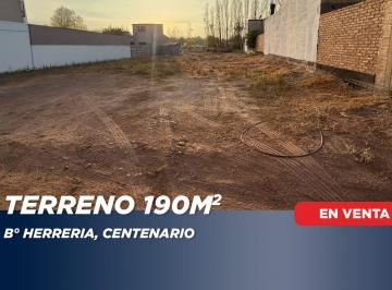 Terreno · 190m² · Venta Terreno Barrio Herreria - Centenario