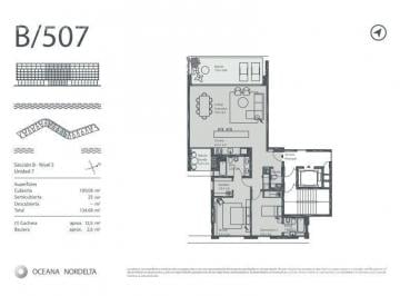 Departamento · 109m² · 3 Ambientes · 1 Cochera · Departamento Venta en Nordelta 3 Ambientes